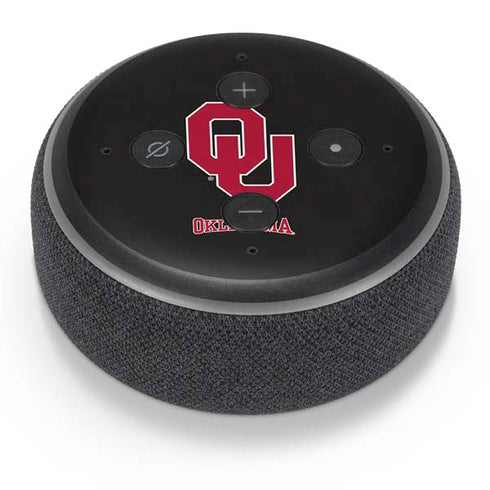 University of Oklahoma Sooners Black Amazon Echo Dot Skin