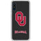 University of Oklahoma Sooners Black Galaxy A10e Clear Case