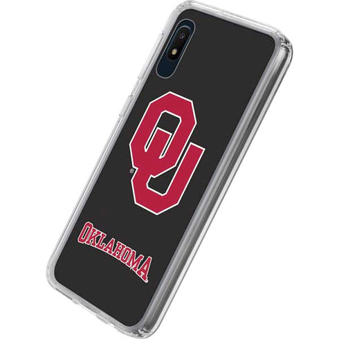 University of Oklahoma Sooners Black Galaxy A10e Clear Case