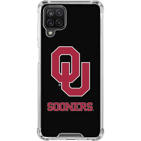 University of Oklahoma Sooners Black Galaxy A12 Clear Case