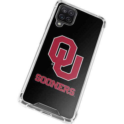 University of Oklahoma Sooners Black Galaxy A12 Clear Case