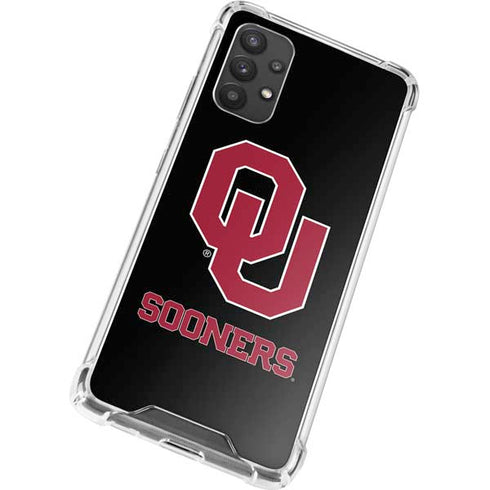 University of Oklahoma Sooners Black Galaxy A32 5G Clear Case