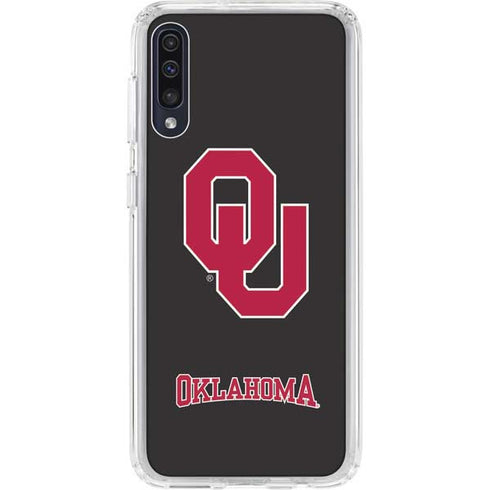 University of Oklahoma Sooners Black Galaxy A50 Clear Case