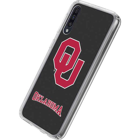 University of Oklahoma Sooners Black Galaxy A50 Clear Case