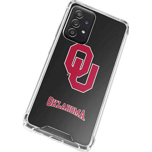 University of Oklahoma Sooners Black Galaxy A52 5G Clear Case