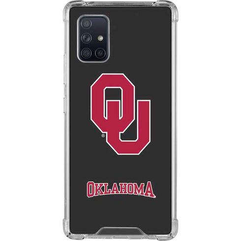 University of Oklahoma Sooners Black Galaxy A71 5G Clear Case