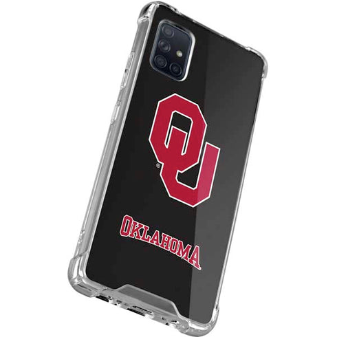 University of Oklahoma Sooners Black Galaxy A71 5G Clear Case