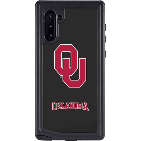 University of Oklahoma Sooners Black Galaxy Note 10 Waterproof Case