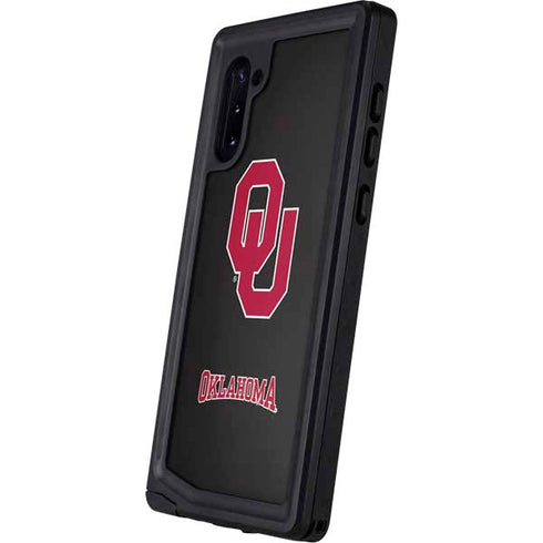 University of Oklahoma Sooners Black Galaxy Note 10 Waterproof Case