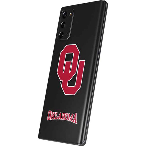 University of Oklahoma Sooners Black Galaxy Note20 5G Skin