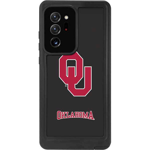 University of Oklahoma Sooners Black Galaxy Note20 Ultra 5G Waterproof Case