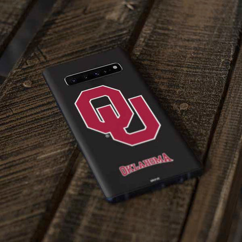 University of Oklahoma Sooners Black Galaxy S10 Plus Skin
