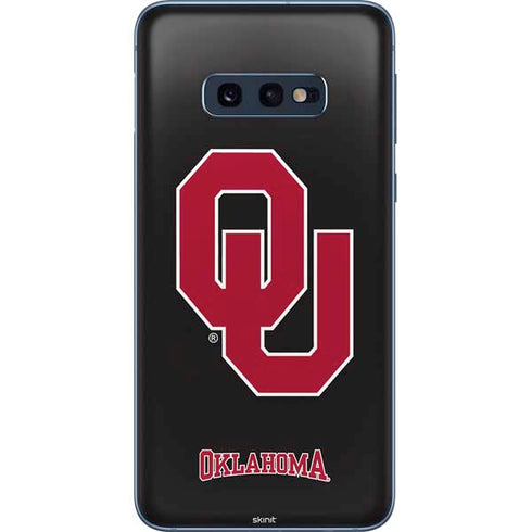 University of Oklahoma Sooners Black Galaxy S10e Skin