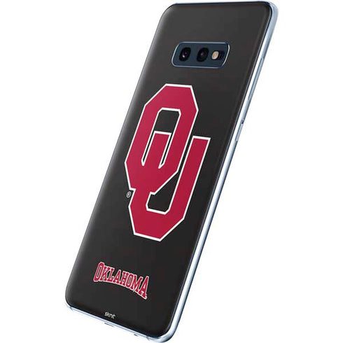University of Oklahoma Sooners Black Galaxy S10e Skin