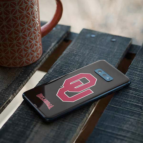 University of Oklahoma Sooners Black Galaxy S10e Skin