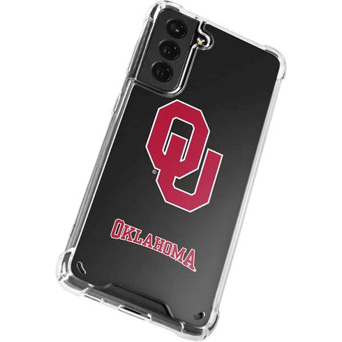 University of Oklahoma Sooners Black Galaxy S21 5G Clear Case