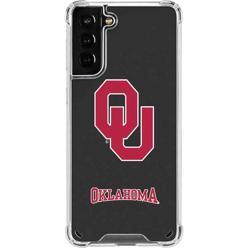 University of Oklahoma Sooners Black Galaxy S21 Plus 5G Clear Case