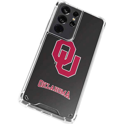 University of Oklahoma Sooners Black Galaxy S21 Ultra 5G Clear Case
