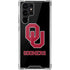 University of Oklahoma Sooners Black Galaxy S22 Ultra Clear Case
