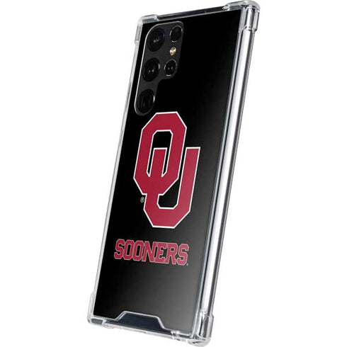 University of Oklahoma Sooners Black Galaxy S22 Ultra Clear Case