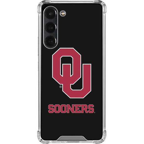 University of Oklahoma Sooners Black Galaxy S23 Plus Clear Case