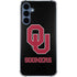 University of Oklahoma Sooners Black Galaxy S24 Clear Case
