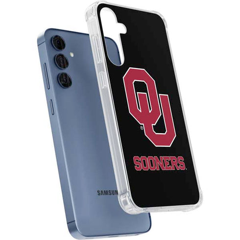 University of Oklahoma Sooners Black Galaxy S24 Clear Case