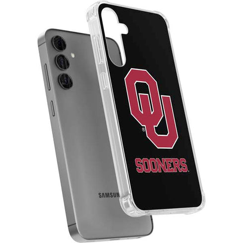 University of Oklahoma Sooners Black Galaxy S24 Plus Clear Case
