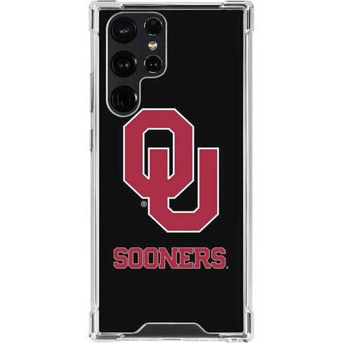 University of Oklahoma Sooners Black Galaxy S24 Ultra Clear Case