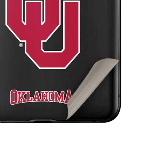 University of Oklahoma Sooners Black Galaxy Z Flip Skin