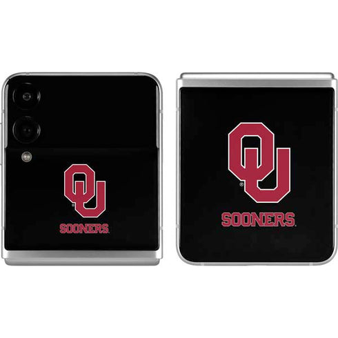 University of Oklahoma Sooners Black Galaxy Z Flip4 5G Skin