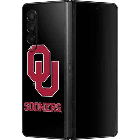 University of Oklahoma Sooners Black Galaxy Z Fold3 5G Skin