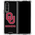 University of Oklahoma Sooners Black Galaxy Z Fold4 5G Clear Case