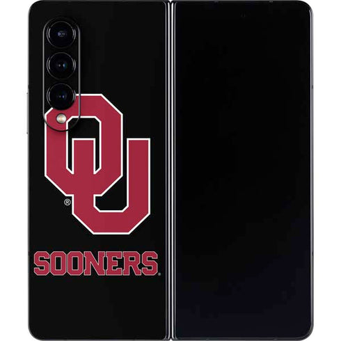 University of Oklahoma Sooners Black Galaxy Z Fold4 5G Skin