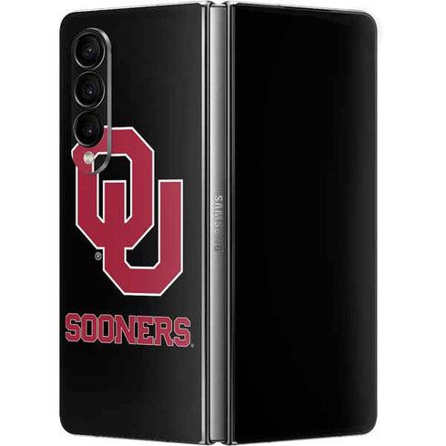 University of Oklahoma Sooners Black Galaxy Z Fold4 5G Skin