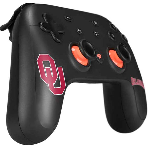 University of Oklahoma Sooners Black Google Stadia Controller Skin