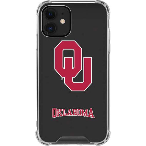 University of Oklahoma Sooners Black iPhone 12 Clear Case