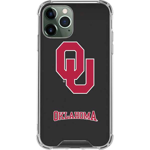 University of Oklahoma Sooners Black iPhone 12 Pro Clear Case