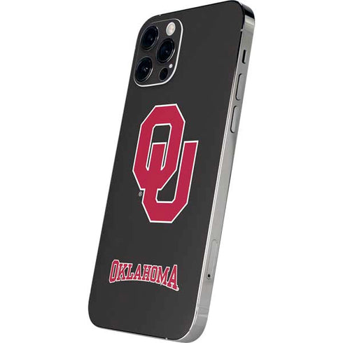 University of Oklahoma Sooners Black iPhone 12 Pro Max Skin