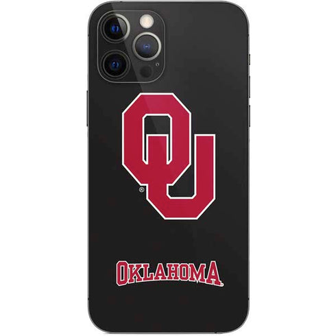 University of Oklahoma Sooners Black iPhone 12 Pro Skin