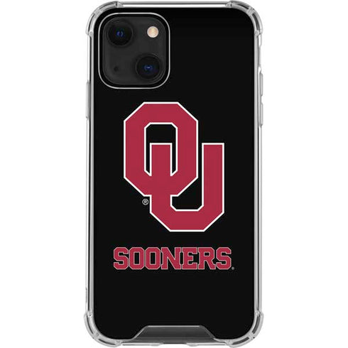 University of Oklahoma Sooners Black iPhone 13 Clear Case