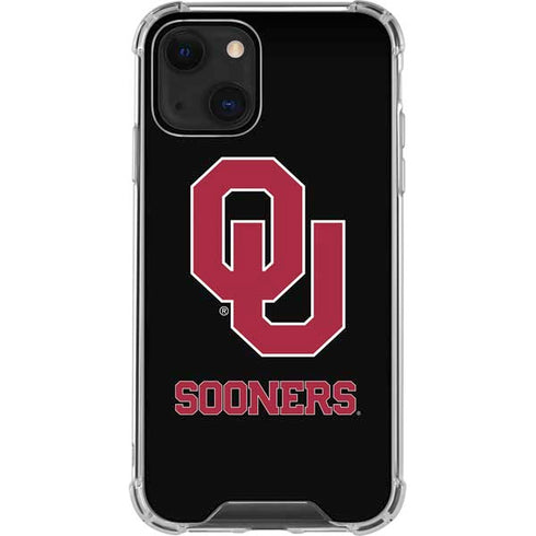 University of Oklahoma Sooners Black iPhone 14 Plus Clear Case