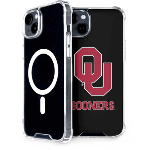 University of Oklahoma Sooners Black iPhone 15 Plus MagSafe Case
