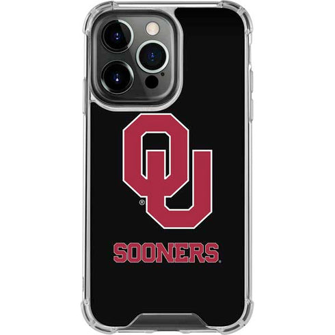 University of Oklahoma Sooners Black iPhone 14 Pro Clear Case