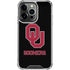 University of Oklahoma Sooners Black iPhone 15 Pro Clear Case