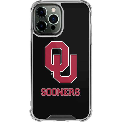 University of Oklahoma Sooners Black iPhone 15 Pro Max Clear Case
