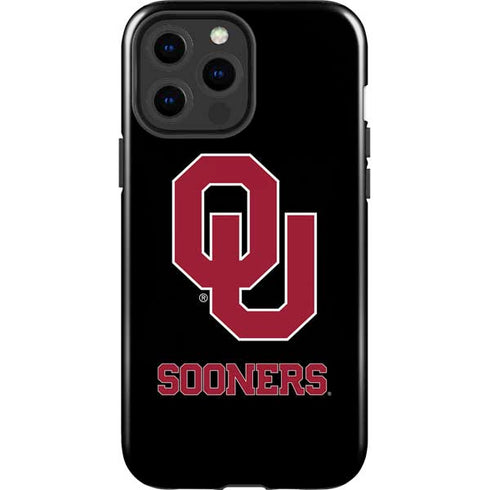 University of Oklahoma Sooners Black iPhone 15 Pro Max Impact Case