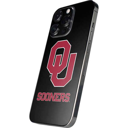 University of Oklahoma Sooners Black iPhone 15 Pro Skin
