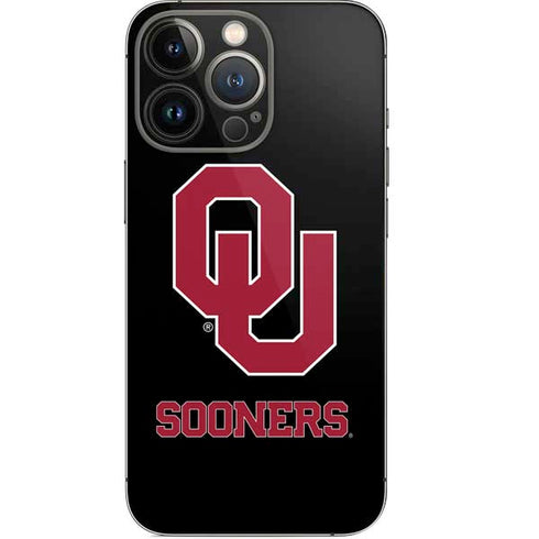University of Oklahoma Sooners Black iPhone 14 Pro Skin