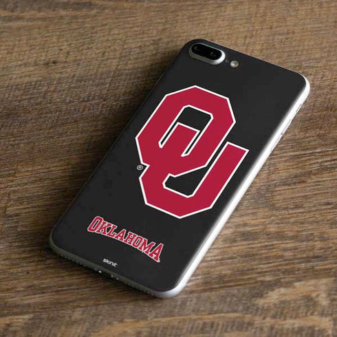 University of Oklahoma Sooners Black iPhone 8 Plus Skin
